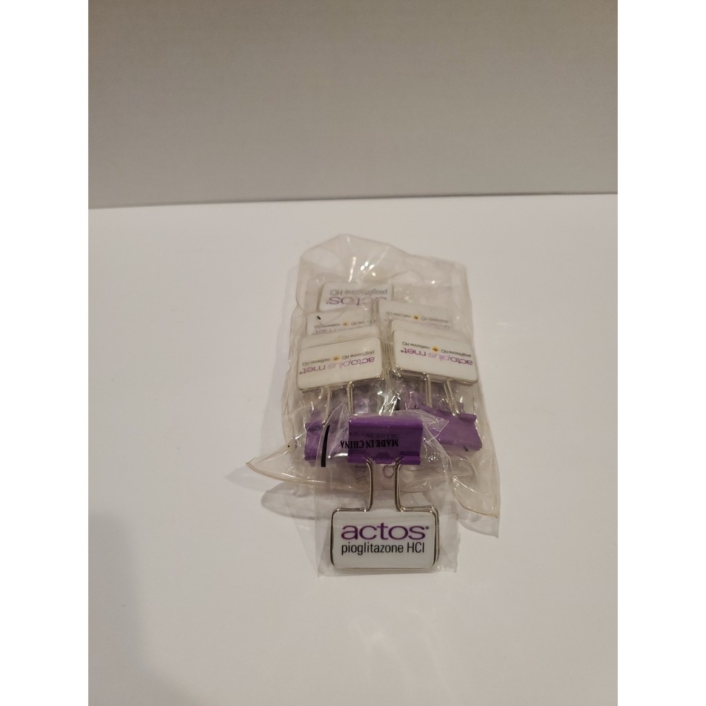 ACTOS Pioglitazone HCI Paper Clips | Pharmaceutical Drug Rep Advertising